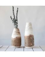 Creative Co-Op Decorative Paulownia Wood Vase (6.75" X 12.5")