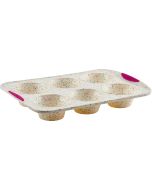 Trudeau White Confetti 6-Count Jumbo Muffin Pan