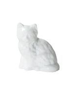 image shows Mosser Glass Kitty Figurine | Milk against a blank, white background