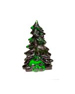  image shows Mosser Glass Holiday Collection 2.75" Tree Figurine | Hunter Green against a blank, white background
