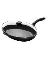 Swiss Diamond | XD Oval Fry Pan with Lid - 15" x 10.25"
