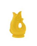 image shows Wade Ceramics Large Gluggle Jug | Yellow against a blank, white background