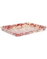 Crow Canyon Large Rectangle/Jelly Roll Tray | Burgundy & Cream