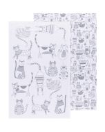 Now Designs Floursack Dishtowel | London Gray Purr Party