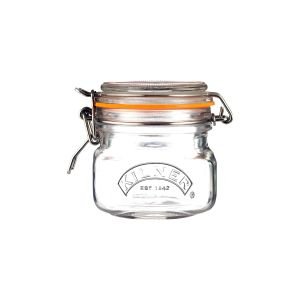 Circleware 67187 Mini Square Glass Spice Jar with Swing Top Gold