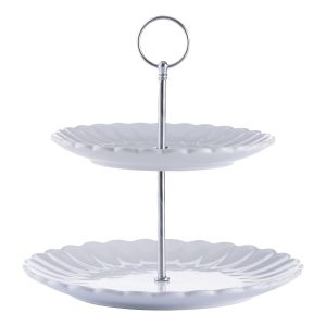 Price & Kensington Luxe Two-Tier Cake Stand | White 