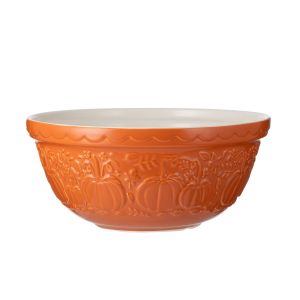 Mason Cash Pumpkin Patch S12 Mixing Bowl (Persimmon) against a white background shot from the side