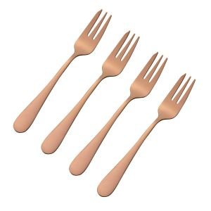 Viners Select 4-Piece Pastry Fork Set | Copper