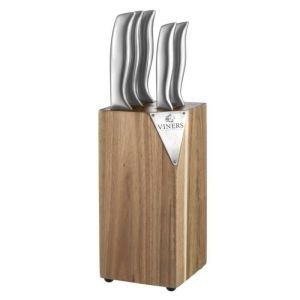 5-Piece Knife Block Set | Acacia
