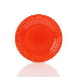 image shows Fiesta® 9" Classic Rim Luncheon Plate | Poppy against a blank, white background