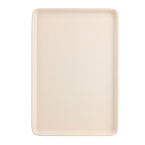 image shows Trudeau Resistall 11" x 17" Baking Sheet | Beige  against a blank, white background