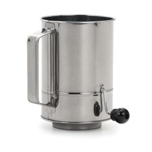 RSVP Stainless Steel Hand Crank Flour Sifter (5 Cup)