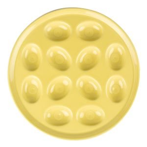 Fiestaware Deviled Egg Platter in Sunflower Yellow (Model 724320) from Fiesta Serveware