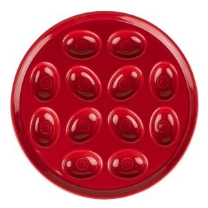Fiestaware Deviled Egg Tray in Scarlet Red (Model 724326) from Fiesta Serveware