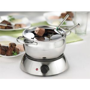 Gloss Trudeau Silver 81 oz Stainless Steel Fondue Set - Thumbnail 3