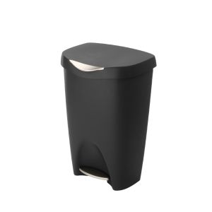 Umbra Brim Step on Trash Can | Black & Nickel