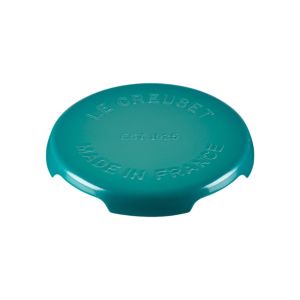 image shows Le Creuset Signature Cast Iron Trivet, 8.8 in. - Blue Riviera  against a blank, white background