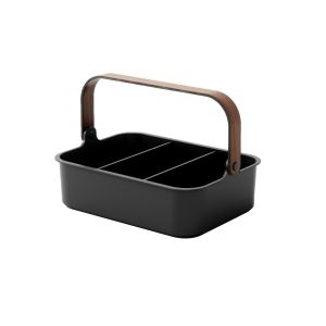 Umbra Bellwood Storage Bin (14" x 10") | Black-Walnut 