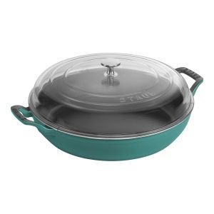 Staub 3.5 Qt. Braiser with Glass Lid | Turquoise