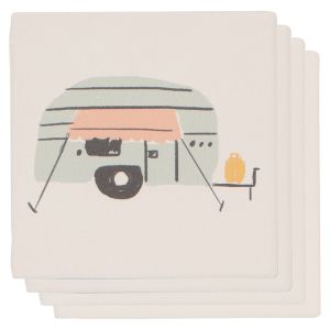 Now Designs 4" Soak Up Coasters (Set of 4) | Happy Camper