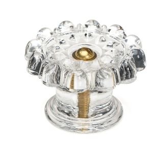 Mosser Glass Drawer Pull | Crystal With Brass