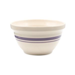  image shows Ohio Stoneware 10" Dominion Mixing Bowl | Poppy Stripe against a blank, white background