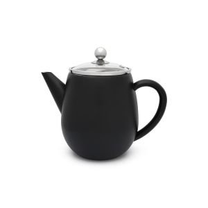 Bredemeijer Eva 37oz Double Wall Teapot (Black Matte)