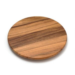 image shows Lipper International Acacia 16" Lazy Susan  against a blank, white background