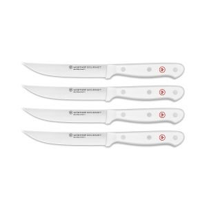 Wusthof Gourmet 4-Piece Steak Knife Set | White Handles