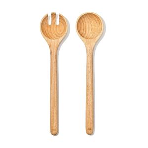 OXO Beechwood Salad Severs Set | 2-Piece Against a Plain White Background
