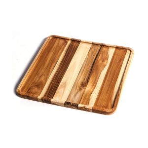 Teakhaus - Cutting Board - Square Butcher Block with Hand Grips (12 x 12 x 2 in.)