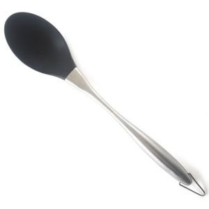 Stainless Steel and Silicone Solid Spoon