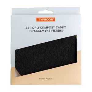 Typhoon Living Collection Compost Caddy Replacement Carbon Filters | Set of 2
