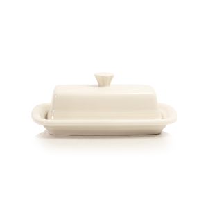 Fiesta® Extra Large Covered Butter Dish | Linen against a clean white background