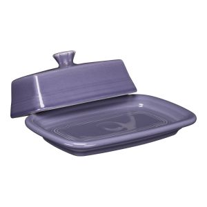 Fiesta® Extra Large Covered Butter Dish | Lavender against a white background
