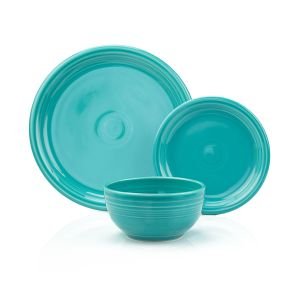 Fiesta® 3-Piece Bistro Coupe Place Setting | Turquoise