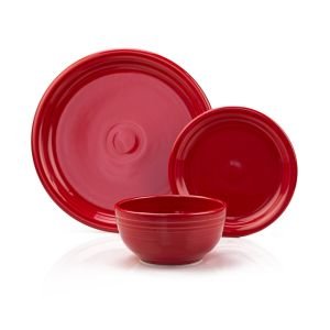 Fiesta® 3-Piece Bistro Coupe Place Setting | Scarlet