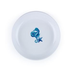 Fiesta® 8.5" Luncheon Bowl Plate | Coastal Seahorse
