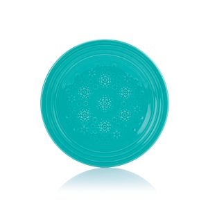 Fiesta® 9" Embossed Snowflake Plate | Turquoise
