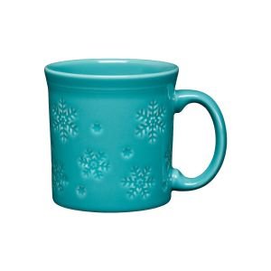 Fiesta® 12oz Embossed Snowflake Mug | Turquoise
