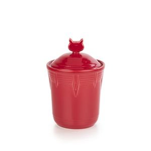 Fiesta® Cat Treat Jar | Scarlet
