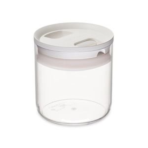 Click Clack 0.6-Quart Round Pantry Canister | White