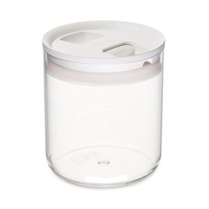 Click Clack 1.6-Quart Round Pantry Canister | White