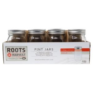 Roots & Harvest Pint Regular Mouth Canning Jars | Pack of 12
