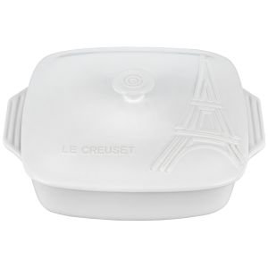 Le Creuset 2.75Qt Covered Casserole Eiffel Tower Collection | White