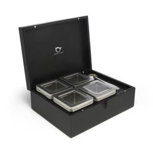 Bredemeijer Teabox With 4 Canisters And Spoon | Black