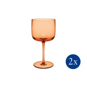 Villeroy & Boch 9oz Like Wine Glasses - Apricot (Set of 2)