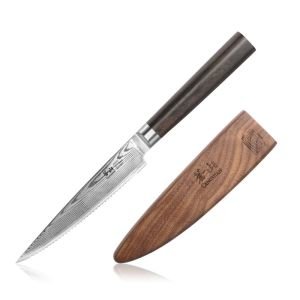 Cangshan Cutlery Haku Series 5" Serrated Utility Knife With Sheath