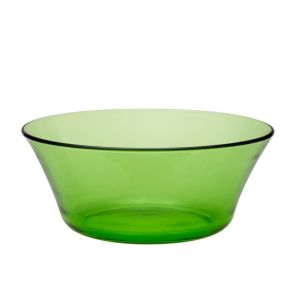 Duralex Lys 6-Piece Salad Bowl Set | Green Against a Plain White Background
