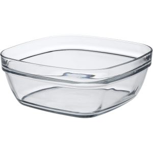 Duralex Lys 6-Piece 2.1 qt. Square Salad Bowl | Clear